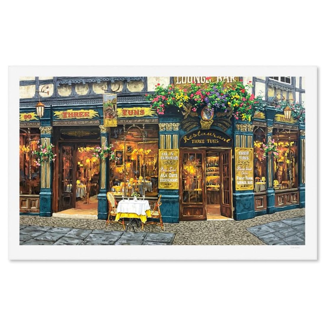 Viktor Shvaiko, "London for Two (White)" Limited Edition Printer's Proof Serigraph (30" x 50"),: London for Two (White) is a limited edition printer's proof serigraph on paper by Viktor Shvaiko, numbered and hand signed by the artist. Includes Letter of Authenticity. Measures approx. 34.5" x 54" 