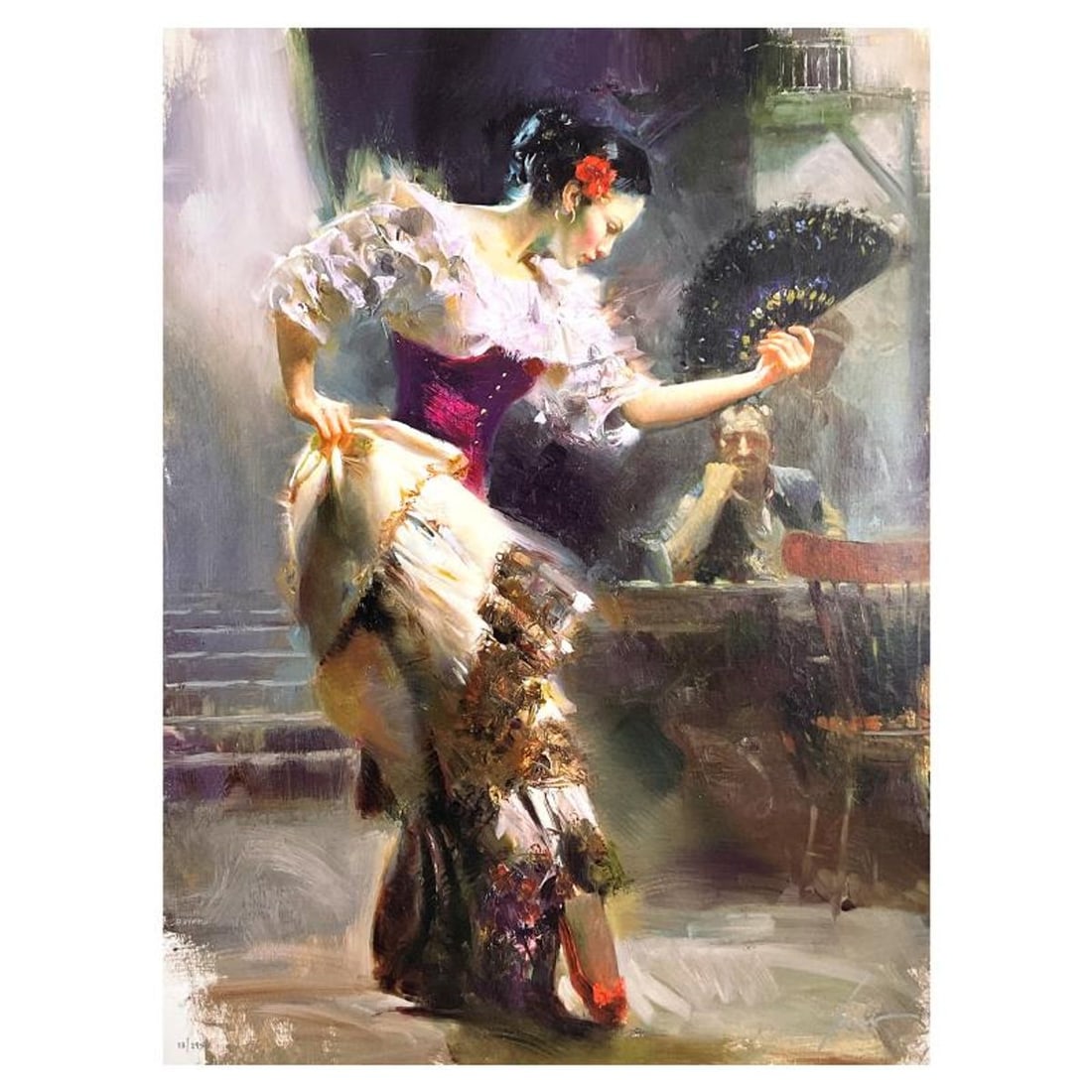 Pino (1939-2010), "The Dancer" Limited Edition on Canvas, Numbered 73/295 and Hand Signed with (1 of 2)