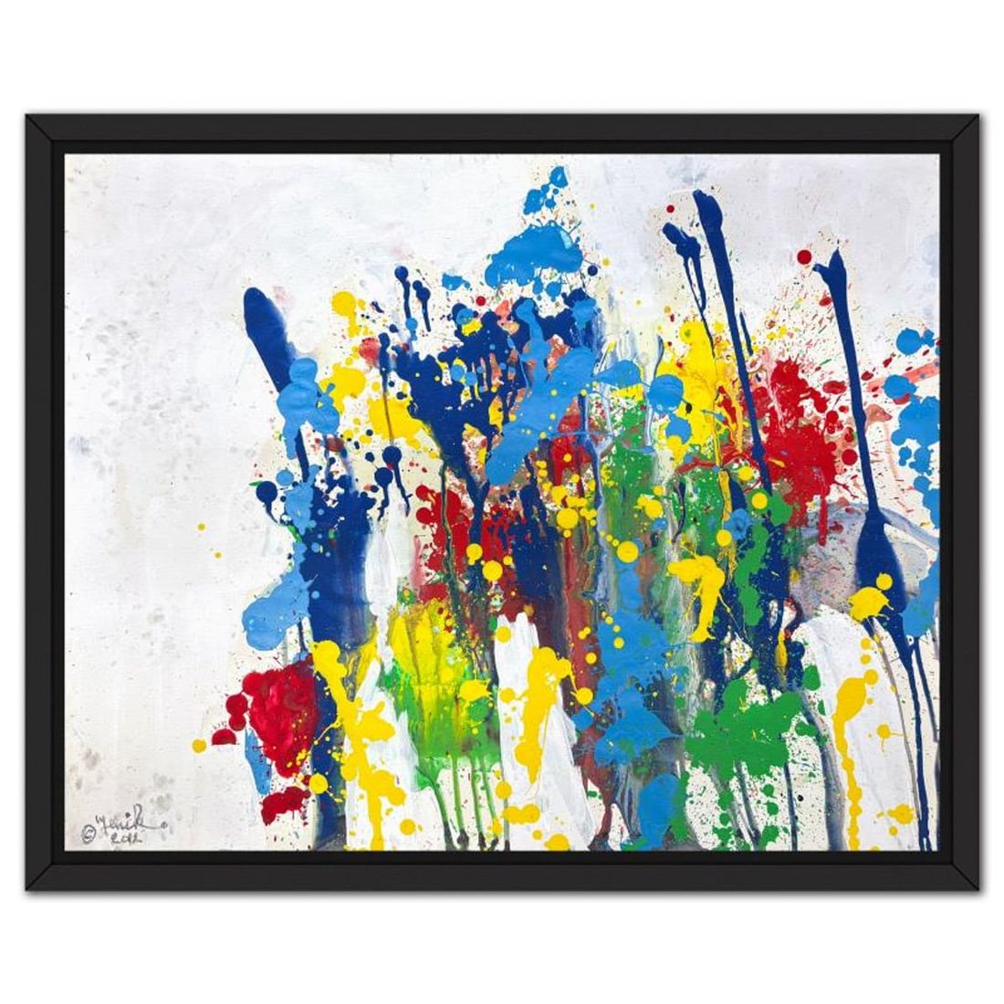 Jenik Cook, Framed Hand Signed Original Painting with Letter of Authenticity.: This is an original acrylic painting on paper by Jenik Cook. Hand signed by the artist, it includes Letter of Authenticity. This piece comes from the artist's personal collection. Measures approximate