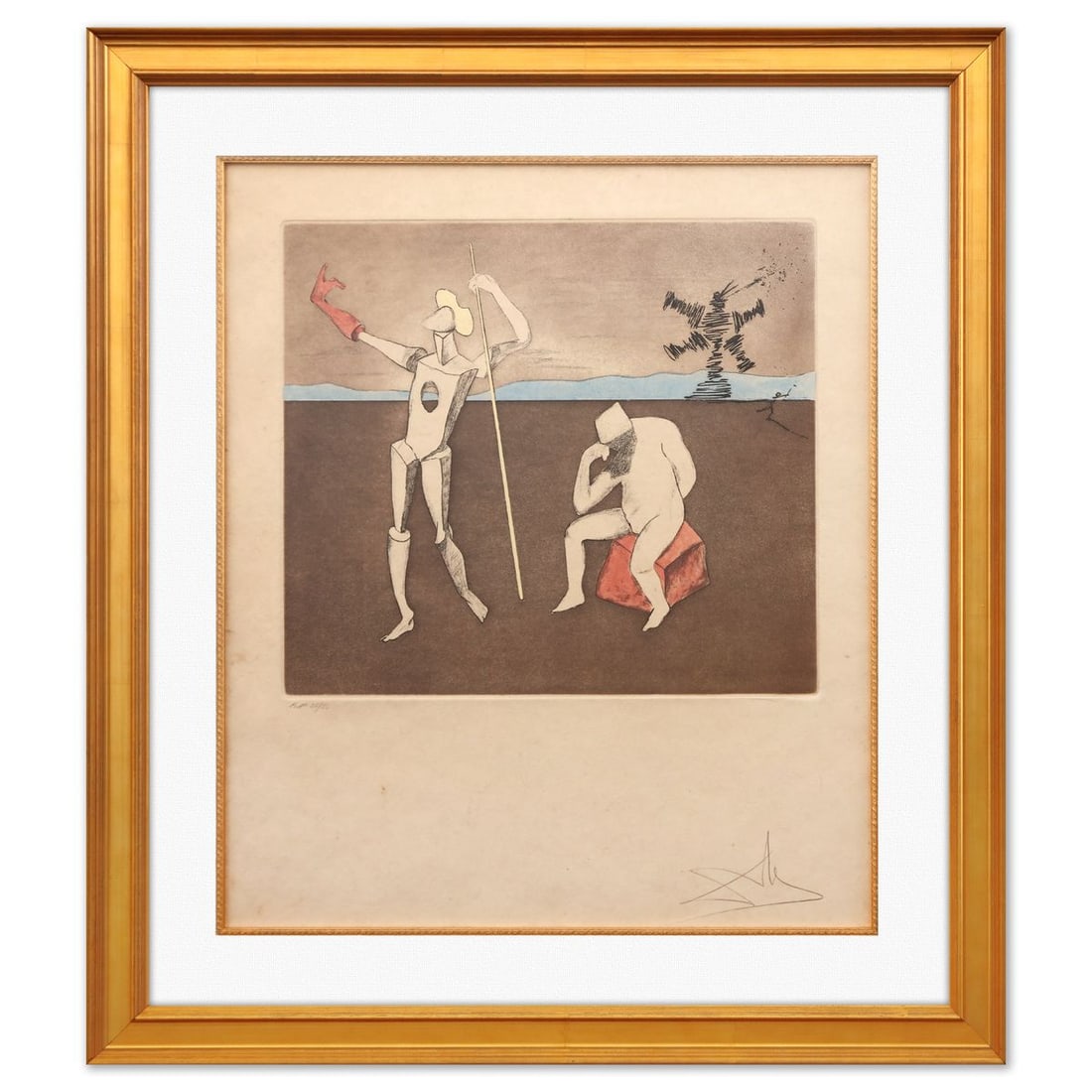 Salvador Dali- Original Lithograph "The Power of Thought": Artist: Salvador Dali. Medium: Original Lithograph. Title: The Power of Thought. Size: 25" x 22". Measures approx. 35" x 31" (framed). Signature: Hand signed and numbered. Certificate of Authenticity: