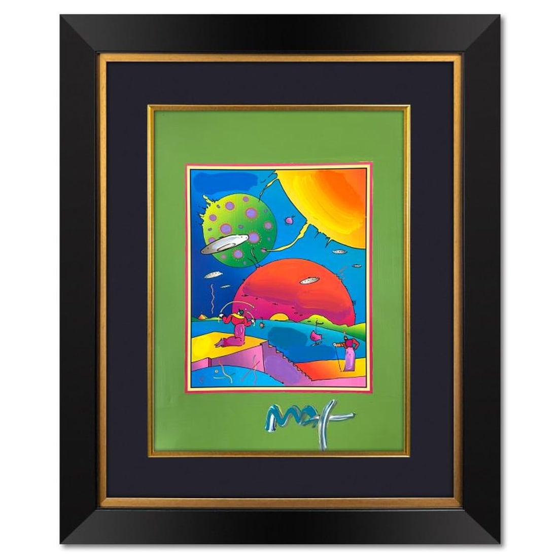 Peter Max, "Tennessee State Museum Exhibition" Framed One-of-a-Kind Acrylic Mixed Media, Hand Signed (1 of 3)