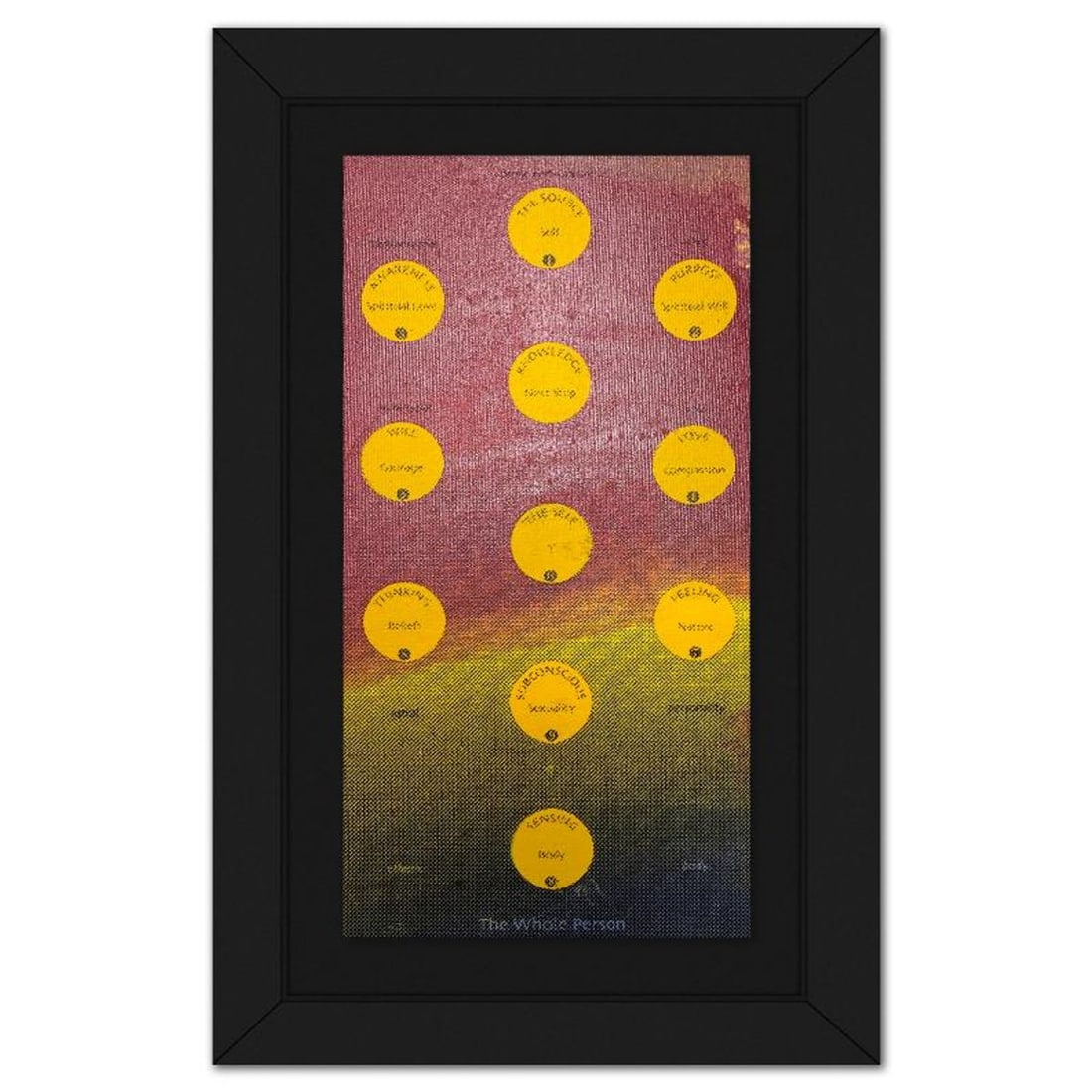Steve Kaufman (1960-2010), "Kabbalah the Whole Person" Framed Hand Embellished Limited Edition: Kabbalah the Whole Person is a hand embellished limited edition silkscreen on canvas by Andy Warhol protege, Steve Kaufman (1960-2010), numbered 4/50 inverso and hand signed by the artist. This piece 