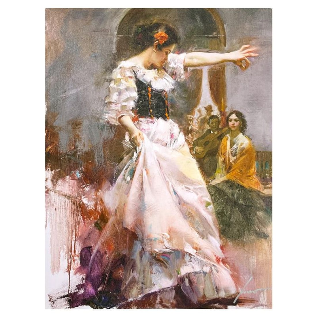 Pino (1939-2010) "Midnight Tango" Limited Edition on Canvas, Numbered and Hand Signed with: Midnight Tango is a limited edition giclee on canvas by Pino (1939-2010), numbered and hand signed by the artist. Includes Certificate of Authenticity. Measures approx. 24" x 18" (image). Reference#: 