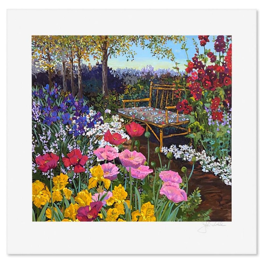 John Powell, "Tranquility" Limited Edition Printer's Proof Serigraph, Numbered and Hand Signed with: Tranquility is a limited edition printer's proof serigraph on paper by John Powell, numbered and hand signed by the artist. Includes Letter of Authenticity. Measures approx. 23.5" x 25" (border), 18" 