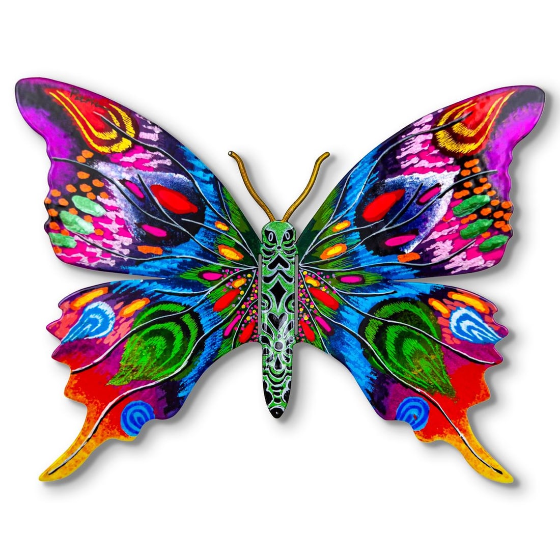 Patricia Govezensky- Original Painting on Cutout Steel "Butterfly": Artist: Patricia Govezensky. Medium: Original Painting on Cutout Steel. Title: Butterfly. Size: 8.5" x 11.5". Signature: Hand Signed by the artist. Certificate of Authenticity: Is included. Reference#
