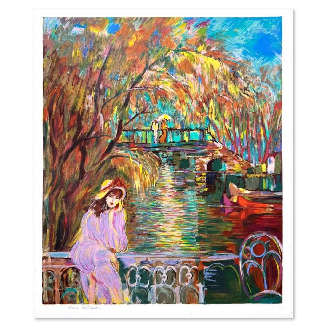 Zina Roitman, Limited Edition Serigraph, Hand Signed and Numbered, Letter of Authenticity.: This is a limited edition serigraph on paper by Zina Roitman. The piece comes hand signed by the artist, numbered, and with a letter of authenticity. Measures approximately 25.5" x 21". Reference#: 93