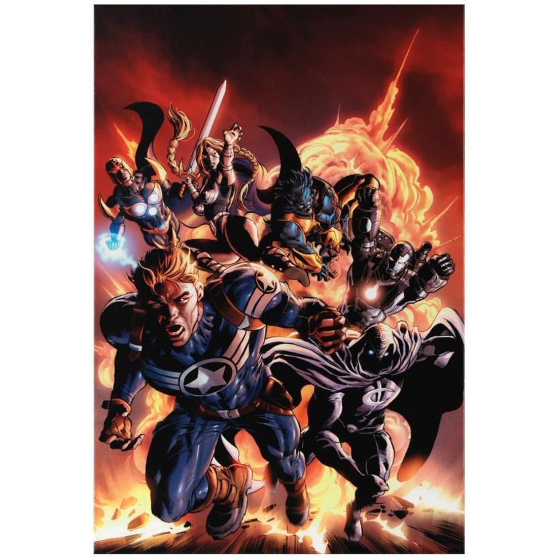 Marvel Comics "Secret Avengers #2" Numbered Limited Edition Giclee on Canvas by Marko Djurdjevic: A piece of comic book history, this limited edition, from original art by Marko Djurdjevic, depicts the mighty Avengers. Marko Djurdjevic was discovered by Marvel after posting a series of re-designs 