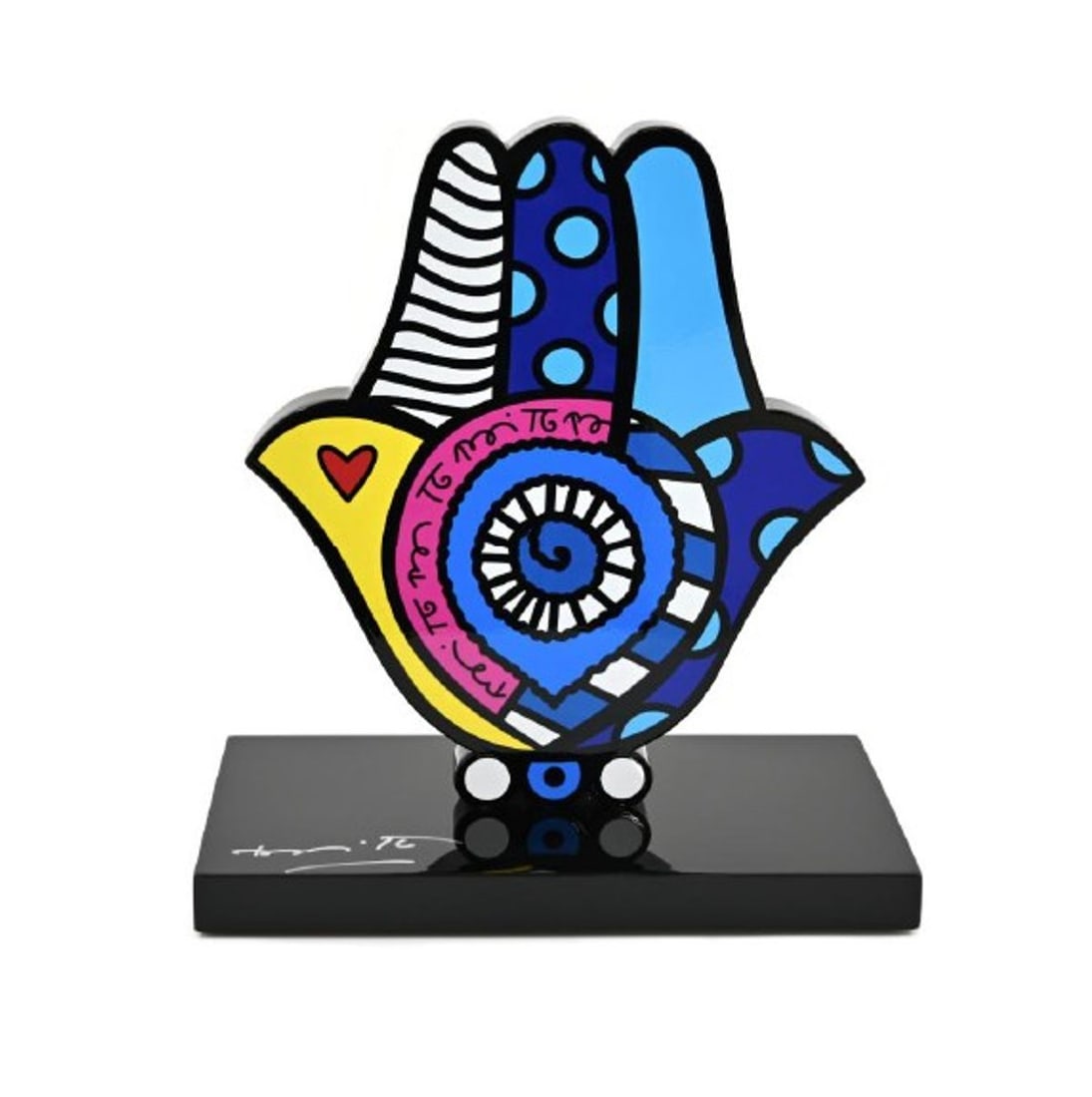 Romero Britto- Resin Sculpture with Hand Embellishments "Hamsa" (1 of 1)