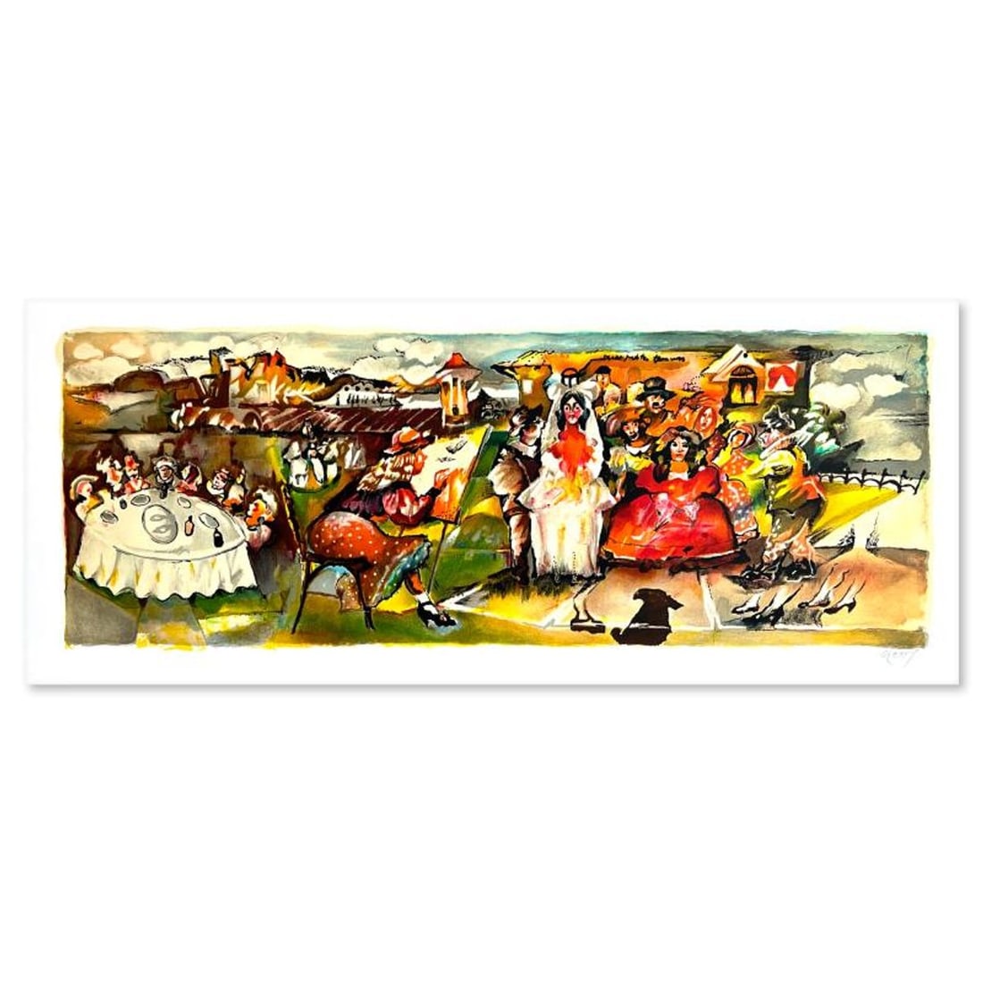 Gretty Rubinstein, Hand Signed, Numbered Limited Edition with Letter of Authenticity.: This is a limited edition on paper by Gretty Rubinstein. The piece comes hand signed by the artist, numbered, and with a letter of authenticity. Measures approximately 8" x 22". Reference#: 93466.