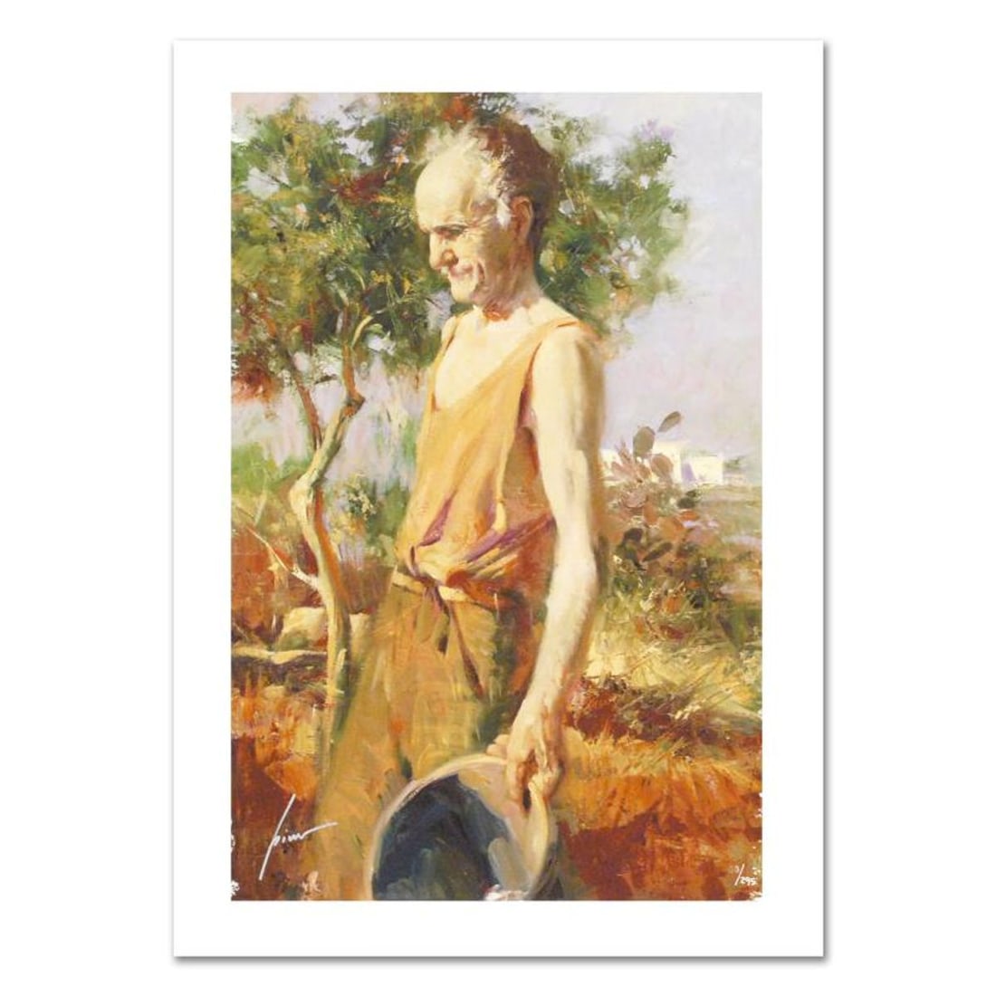 Pino (1939-2010), "Afternoon Chores" Limited Edition Giclee. Numbered and Hand Signed; Certificate: Afternoon Chores is a limited edition giclee on paper by Pino (1939-2010). The piece comes numbered and is hand signed by the artist. Includes Certificate of Authenticity. Measures approximately 21 x 