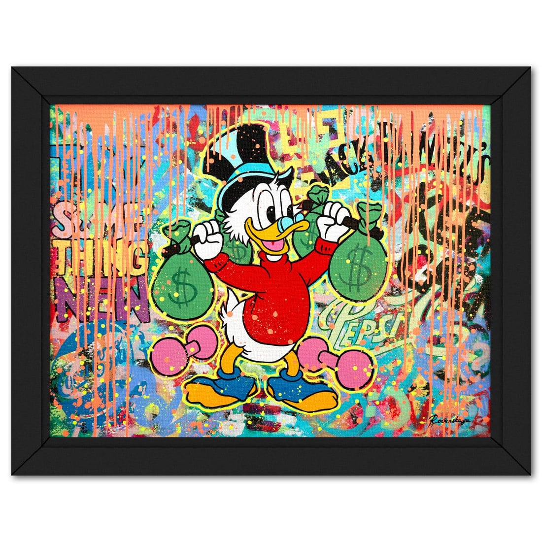 Nastya Rovenskaya- Original Oil on Canvas "Color Rio": Artist: Nastya Rovenskaya. Medium: Original Oil on Canvas. Title: Color Rio. Size: 30" x 40". Measures approx. 36" x 46" (framed). Signature: Hand Signed. Certificate of Authenticity: Is included.