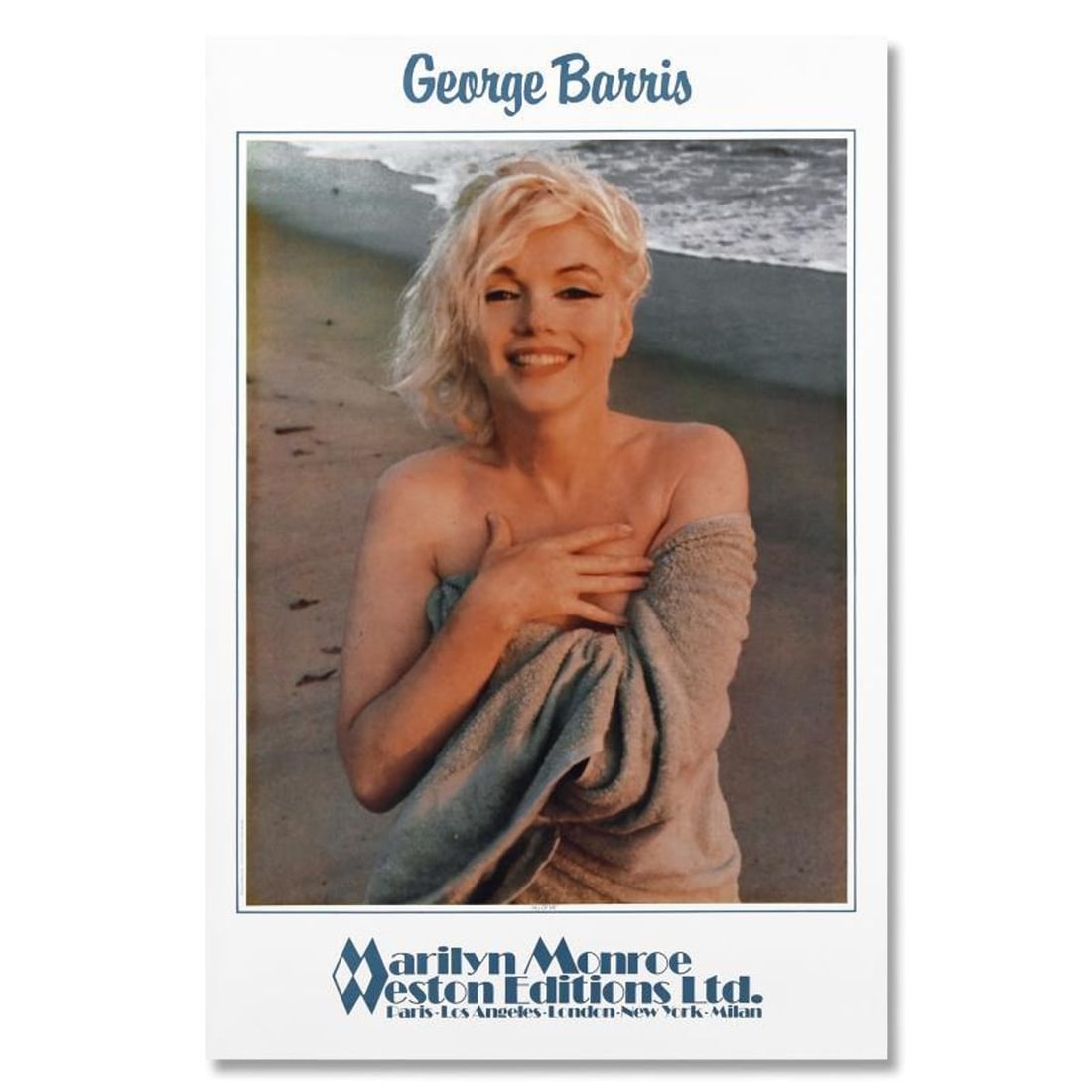 George Barris (1922-2016), "All of Me" Poster of Marilyn Monroe from the Edward Weston Collection: All of Me is a poster on paper by George Barris (1922-2016). From the Edward Weston Collection, this piece is dated (1987) and includes a letter of authenticity. Measures approx. 23" x 35" (image).