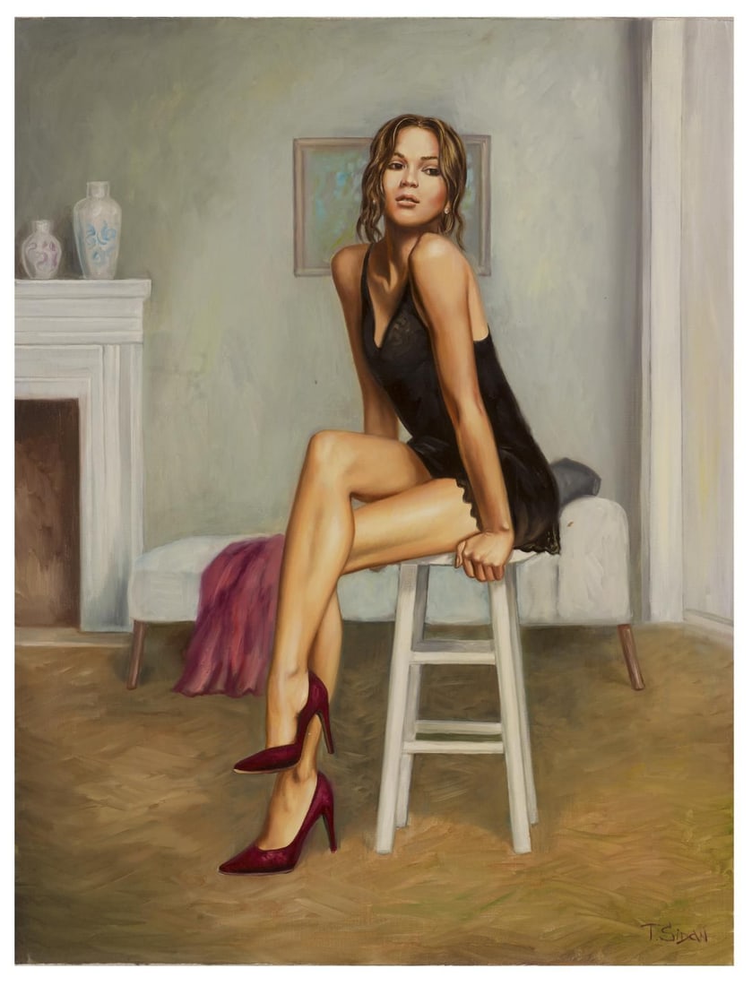 Taras Sidan- Original Giclee on Canvas "Anya": Artist: Taras Sidan. Medium: Original Giclee on Canvas. Title: Anya. Size: 40" x 30". Signature: Hand Signed and Numbered by the Artist. Certificate of Authenticity: From the publisher. Reference#: