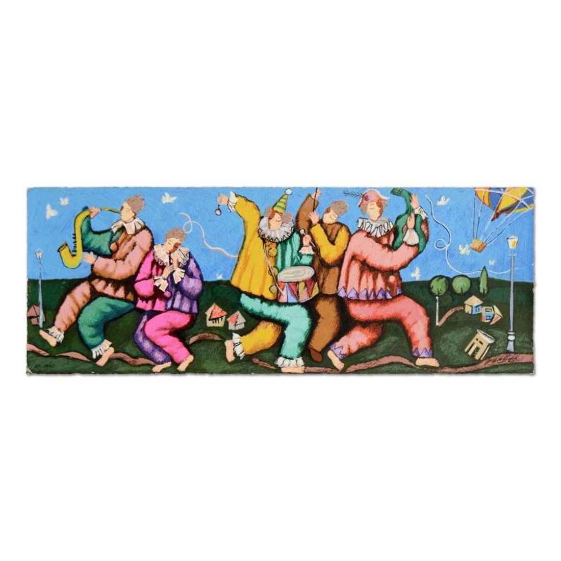 Michael Kachan, "Musicians" Limited Edition Serigraph, Numbered and Hand Signed with Letter of: Musicians is a limited edition serigraph on paper by Michael Kachan, numbered and hand signed by the artist. Includes Letter of Authenticity. Measures approx. 27" x 10" (image). Reference#: 91124.