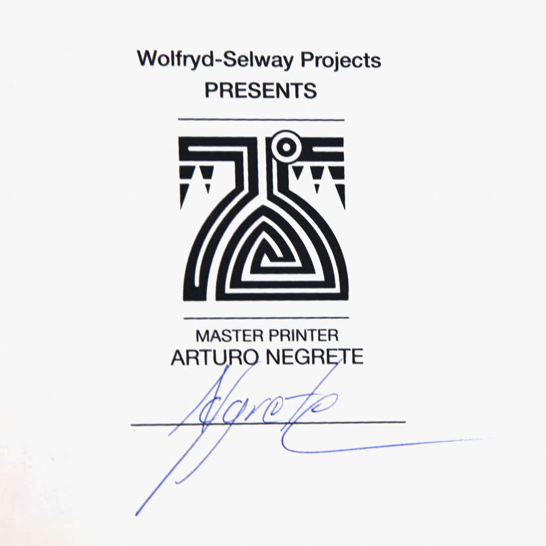Wolfryd-Selway Projects- Silkscreen - 2