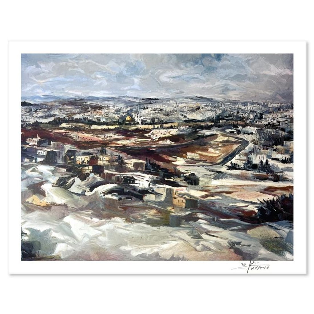 Yitzhak Yamin, Hand Signed, Numbered Limited Edition with Letter of Authenticity.: This is a limited edition on paper by Yitzhak Yamin. The piece comes hand signed by the artist, numbered, and with a letter of authenticity. Measures approximately 21" x 27.5". Reference#: 94057.