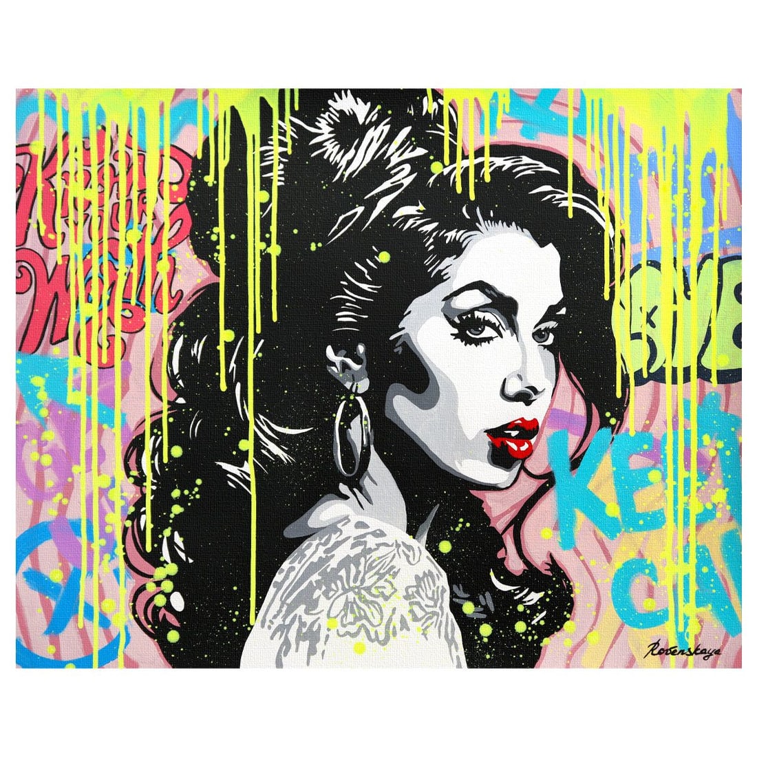 Nastya Rovenskaya- Original Oil on Canvas "Glamour Reimagined": Artist: Nastya Rovenskaya. Medium: Original Oil on Canvas. Title: Glamour Reimagined. Size: 24" x 30". Signature: Hand signed. Certificate of Authenticity: Is included. Reference#: 80687.