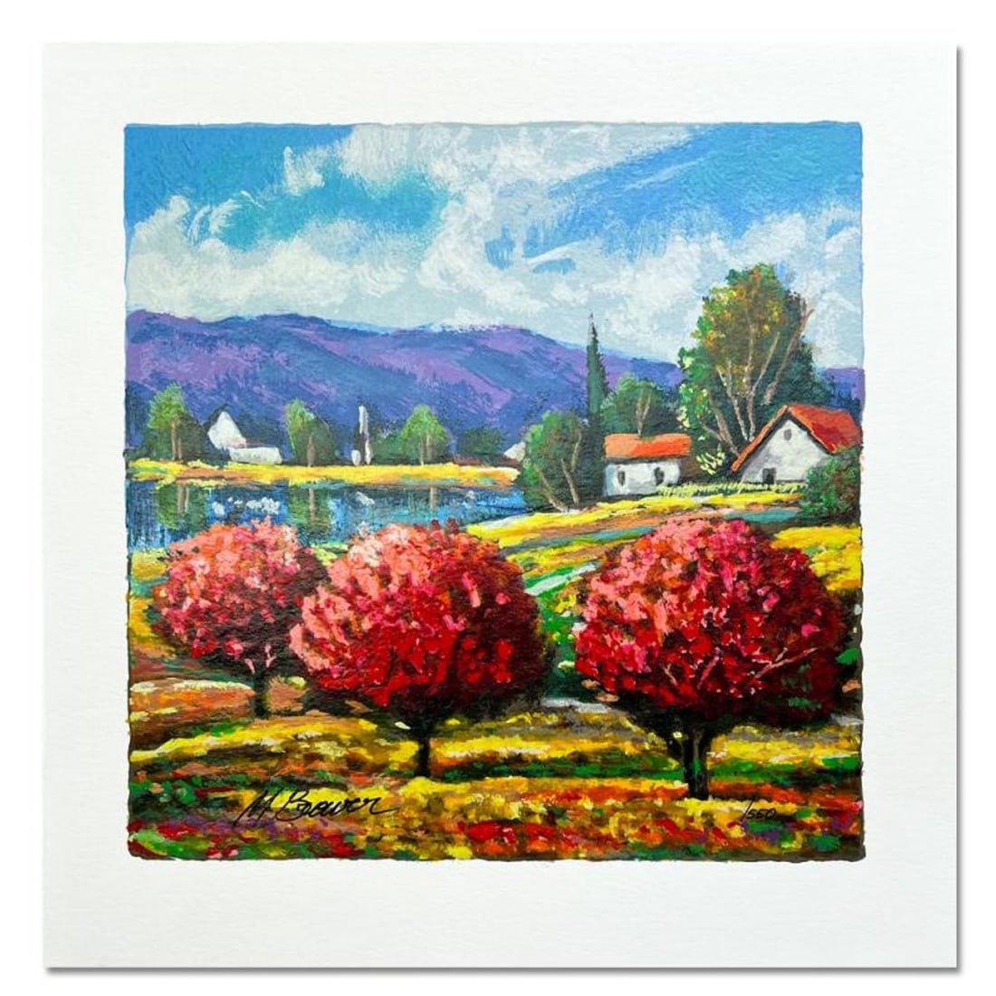 Mark Braver, Limited Edition Serigraph, Hand Signed and Numbered with Letter of Authenticity.: This is a limited edition serigraph on paper by Mark Braver. The piece comes hand signed by the artist, numbered, and with a letter of authenticity. Measures approximately 8" x 8". Reference#: 89953.
