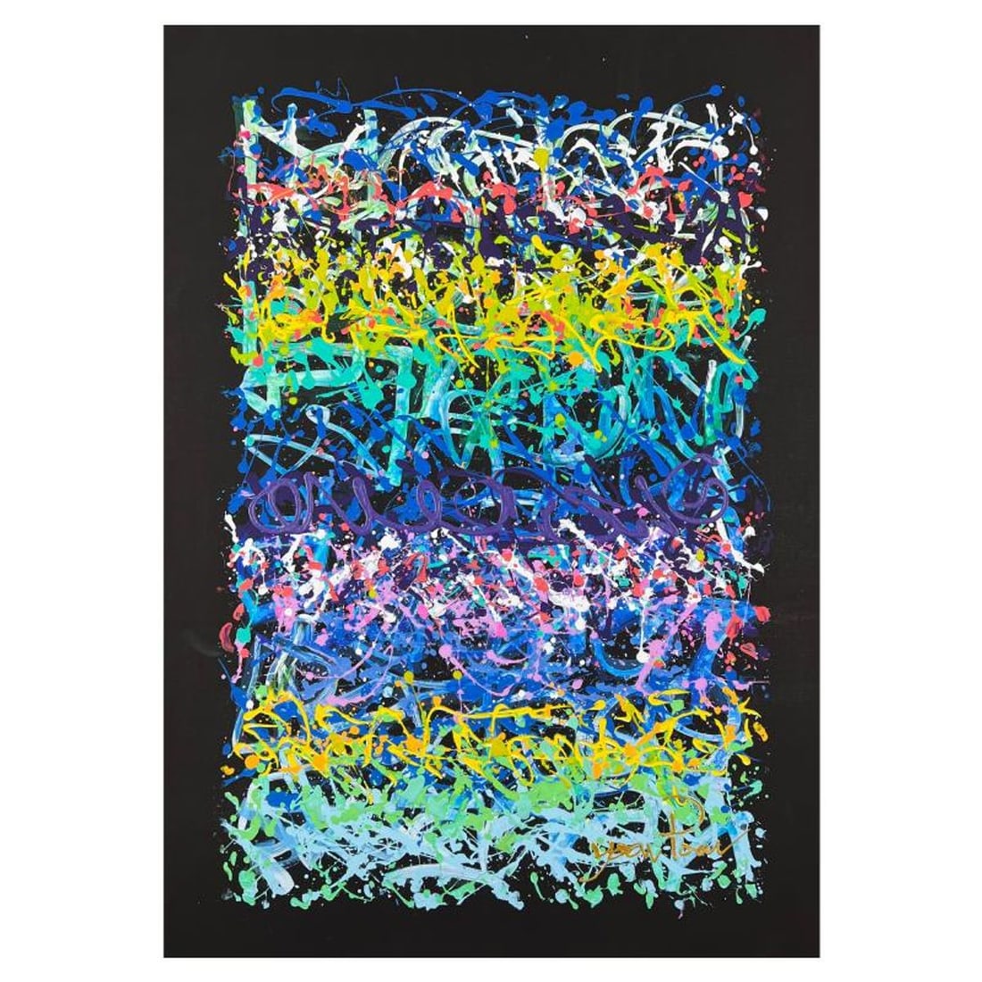 Yoav Pour, Hand Signed Limited Edition Canvas with Letter of Authenticity.: This is an untitled limited edition on canvas by Yoav Pour. The piece is hand signed by the artist and accompanied by a letter of authenticity. Measures approximately 29.5" x 22". Reference#: 93234.