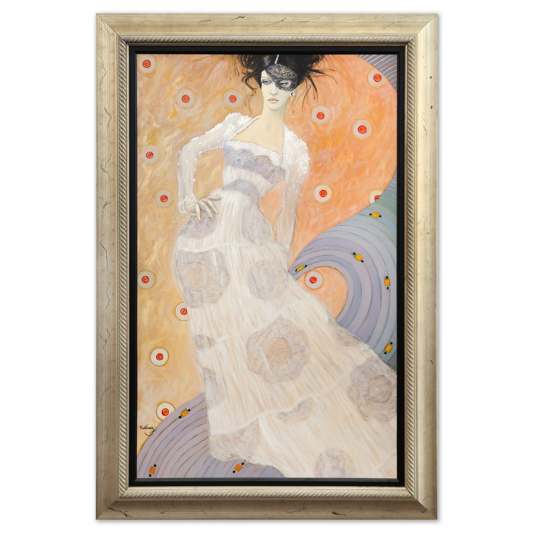 Loppo Martinez- Mixed Media on Canvas "Demi-Masque" (1 of 2)