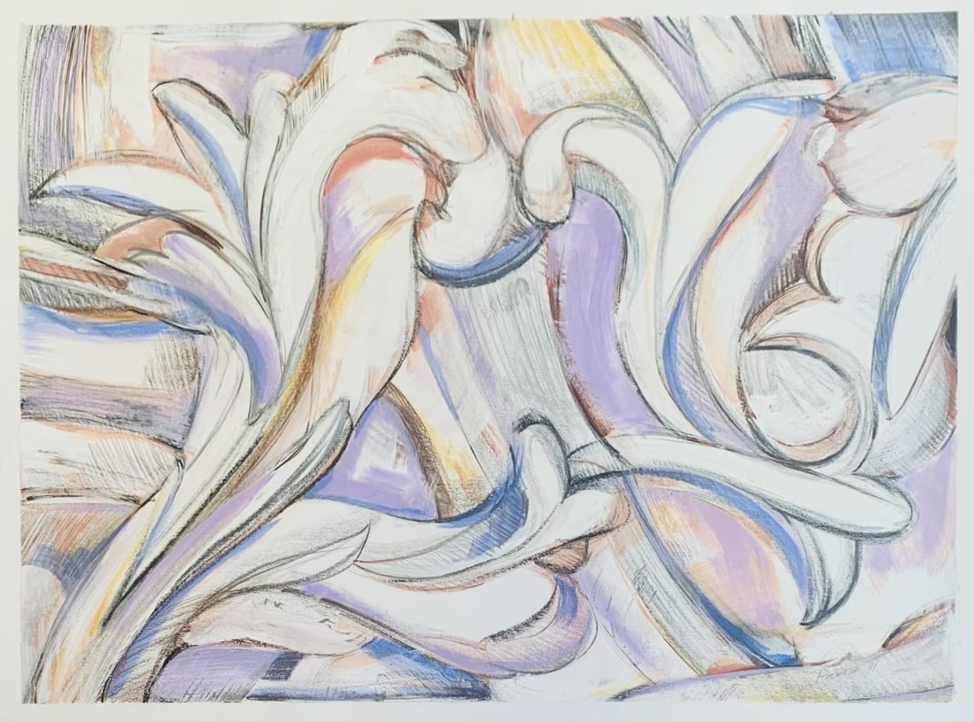 Pachuta- Original acrylic on paper: Artist: Pachuta. Medium: Original acrylic on paper. Size: 24" x 30". Signature: Signed. Additional: Signature date '91. Reference#: 25070.