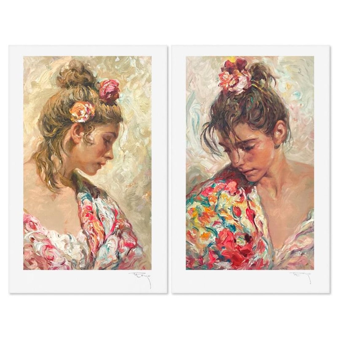 Royo, "Shall (Suite)" Limited Edition Printer's Proof Serigraph, Numbered and Hand Signed with: Shall (Suite) is a 2-piece limited edition printer's proof serigraph on paper by Royo. This item consists of the titles, "El Clavales" and "El Matron". Each piece his hand signed by the artist and has