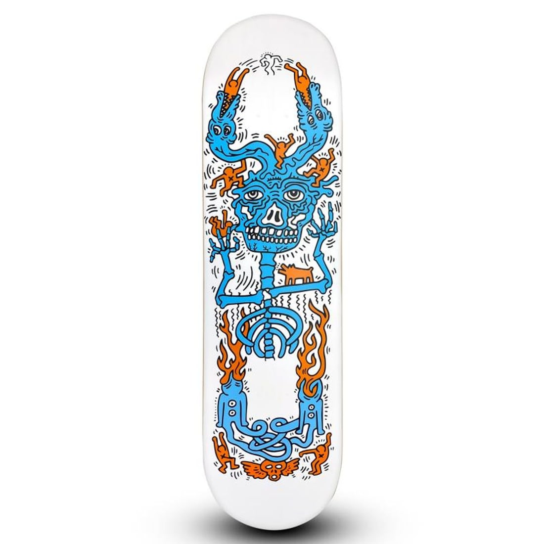 Keith Haring (1958-1990), "Untitled (Inferno)" Skateboard, Plate Signed with Letter of Authenticity.: Untitled (Inferno) is a skateboard by Keith Haring (1958-1990), bearing the plate signature of the artist inverso. Includes Letter of Authenticity. Measures approx. 32" x 8.5" (skateboard). Reference#