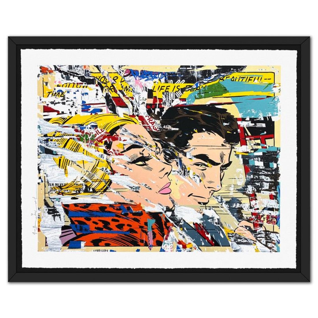 Mr. Brainwash, "You Drive Me Crazy" Framed Limited Edition Silk Screen, Hand Signed with Certificate: You Drive Me Crazy is a limited edition silk screen print on paper by Mr Brainwash, hand signed and thumb-printed by the artist. The piece comes custom framed with a Certificate of Authenticity. Measu