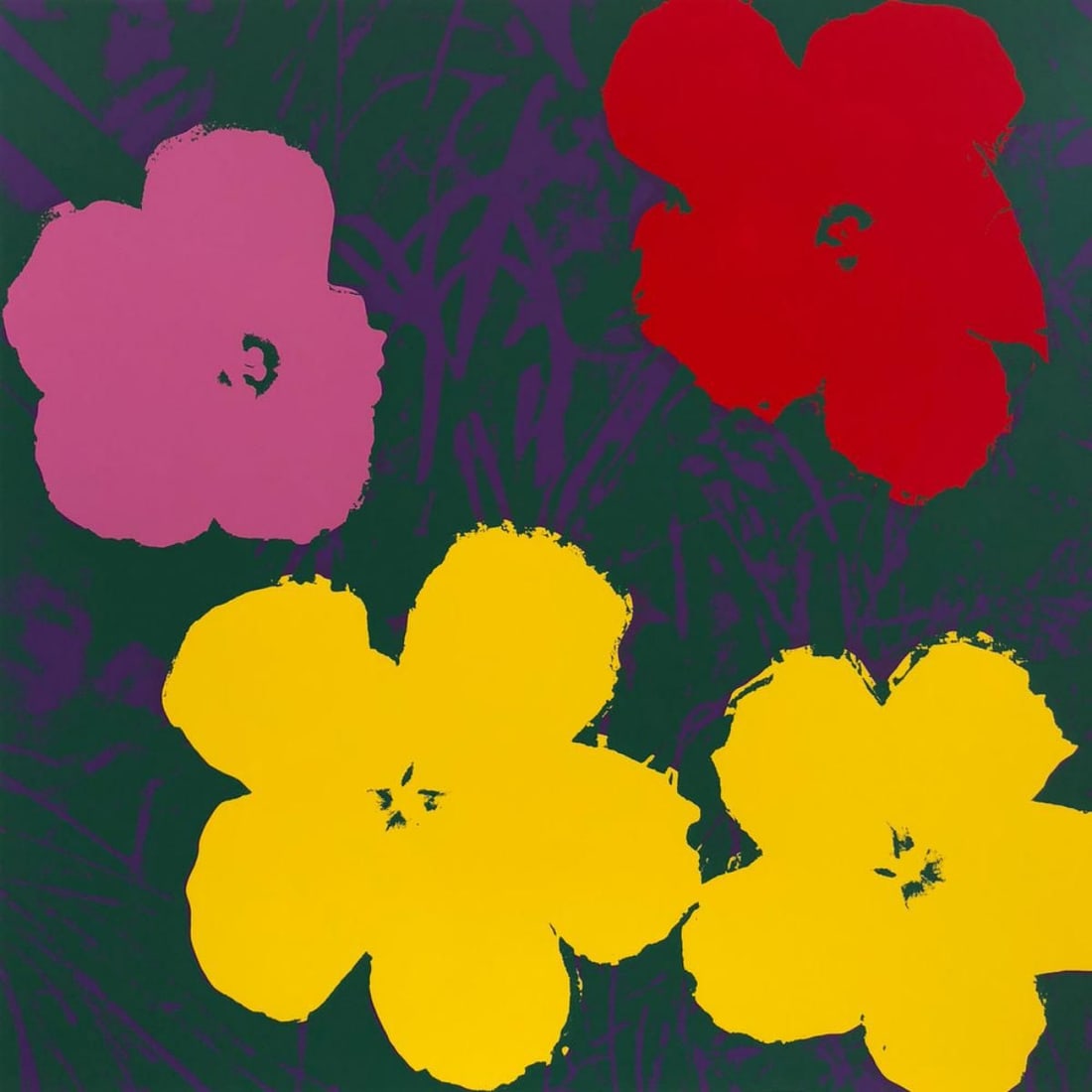 Andy Warhol- Silk Screen "Flowers 11.65": Artist: Andy Warhol. Medium: Silk Screen. Title: Flowers 11.65. Size: 35.5" x 35.5". Certificate of Authenticity: From the publisher. Additional: The piece is stamped in blue on the back with "Publish