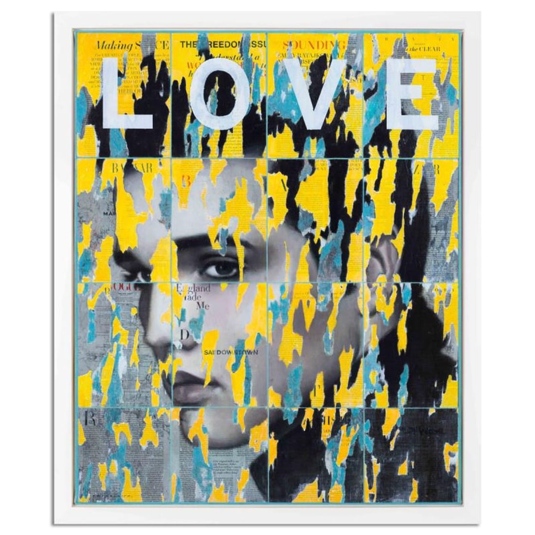 Francois Fressinier, "Elvis in Love" Framed Original Painting on Canvas. Hand Signed and with: Elvis in Love is an original painting by Francois Fressinier, oil and mixed media on canvas. The piece is hand signed, comes framed and with certificate of authenticity. Measures approximately 41.5" x