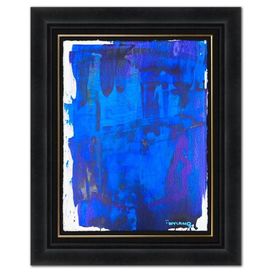 Wyland, "Untitled Abstract" Framed Original Painting on Paper, Hand Signed with Letter of: This is an original watercolor painting on paper by Wyland, hand signed by the artist. This piece comes custom framed. Includes Letter of Authenticity. Measures approximately 38.5" x 31" x (framed), 3