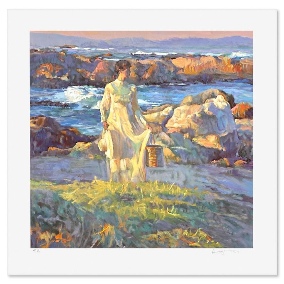 Don Hatfield, "Reflections at Dawn" Limited Edition Printer's Proof Serigraph, Numbered and 1/11: Reflections at Dawn is a limited edition printer's proof serigraph on paper by Don Hatfield, numbered and 1/11 hand signed by the artist. Includes Letter of Authenticity. Measures approx. 30.5" x 31" 