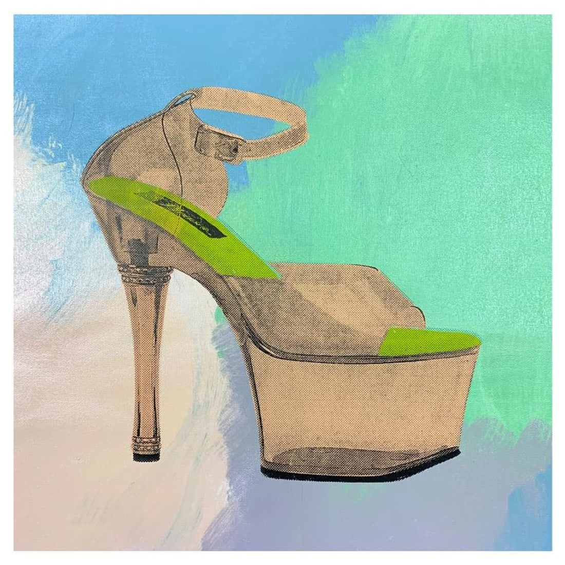 Steve Kaufman (1960-2010), "High Heel" Hand Signed Limited Edition Hand Pulled Silkscreen Mixed (1 of 2)