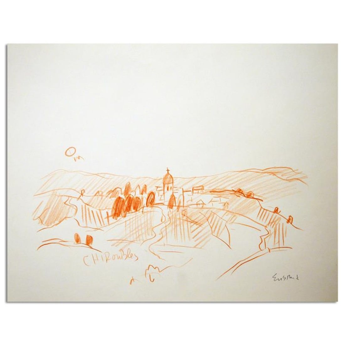 Wayne Ensrud, "Chiroubles In Beaujolais, France" Mixed Media Original Artwork with COA. (1 of 1)