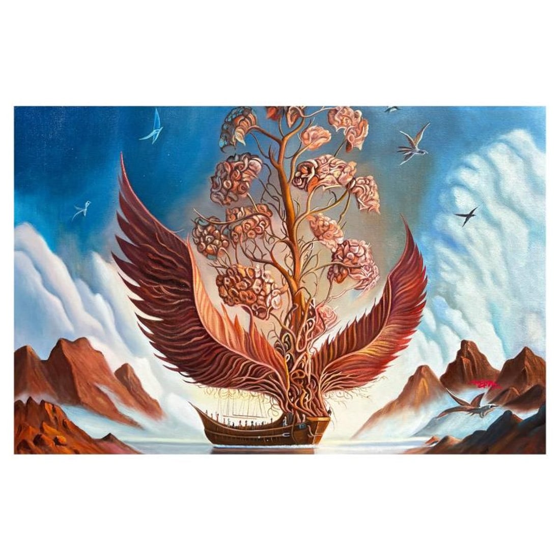 Mani, Hand Signed Original Acrylic Painting on Canvas with Letter of Authenticity.: This is an original acrylic painting on canvas by Mani, hand signed by the artist. Includes Letter of Authenticity. Measures approx. 20" x 30" (image).