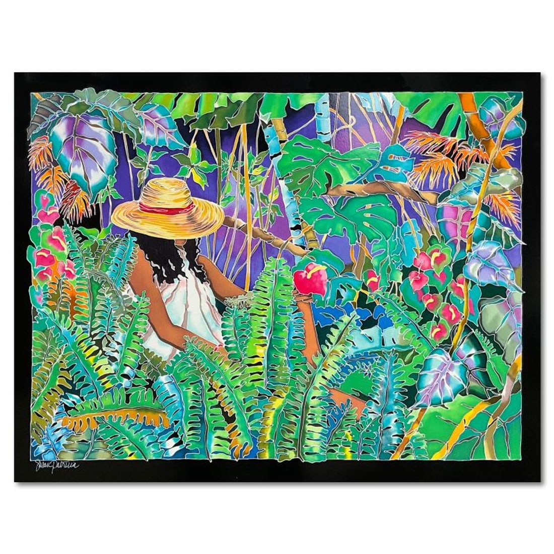 Susan Patricia, "Island Bouquet" Limited Edition Printers Proof Serigraph, Numbered and Hand Signed (1 of 2)