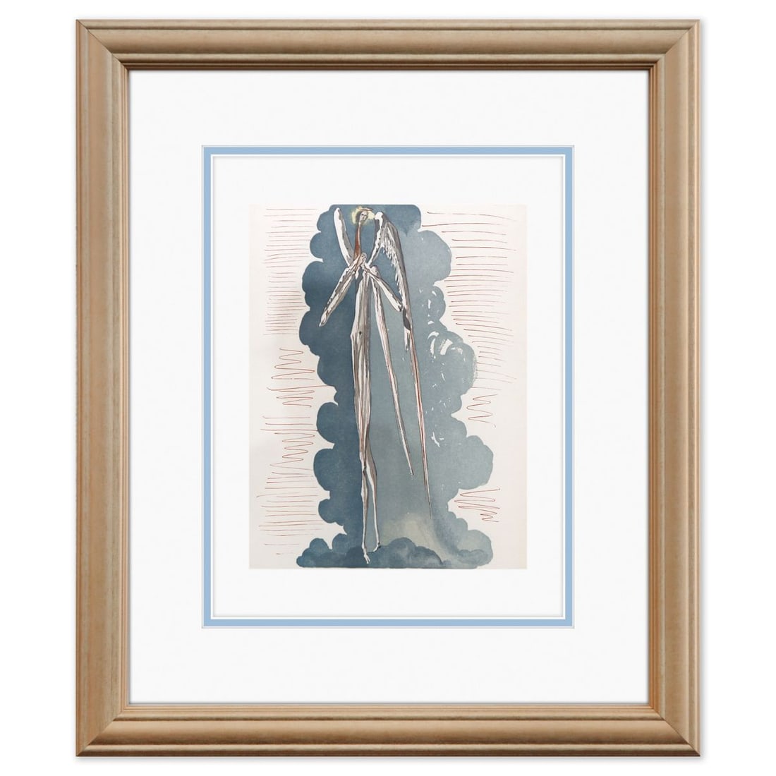 Salvador Dali- Original Color Woodcut on B.F.K. Rives Paper "Paradise 22": Artist: Salvador Dali. Medium: Original Color Woodcut on B.F.K. Rives Paper. Title: Paradise 22. Size: 13" x 10". Measures approx. 19" x 16" (framed). Certificate of Authenticity: Is included. Additio