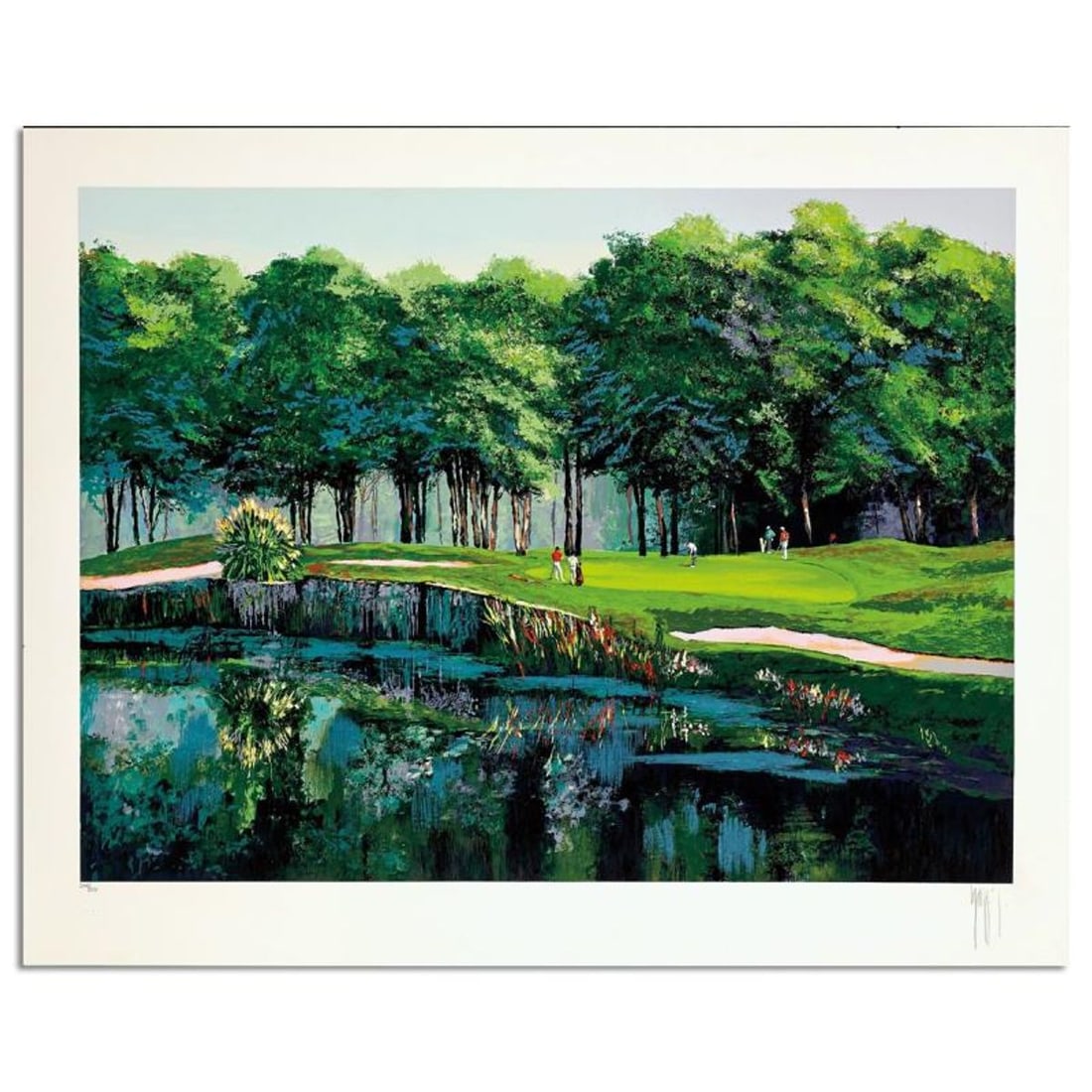 Mark King (1931-2014), "Harbor Town" Hand Signed Limited Edition Serigraph with Letter of: Harbor Town is a limited edition serigraph on paper by Mark King (1931-2014). Hand signed and numbered, this piece comes with a letter of authenticity and measures approximately 24" x 32" (image). Ref