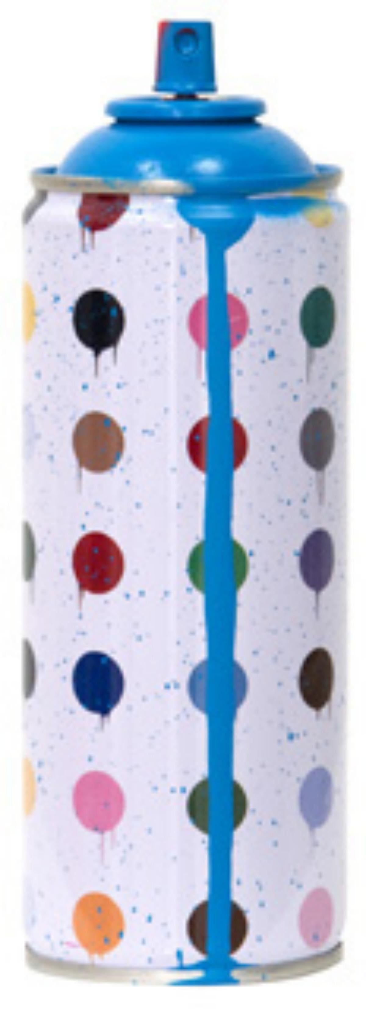 Mr. Brainwash- SPRAY CAN "HIRST DOTS, 2020": Artist: Mr. Brainwash. Medium: SPRAY CAN. Title: HIRST DOTS, 2020. Size: 7.5" x 2.5". Signature: Numbered and dated. Additional: Cans Include Case. Reference#: 14463.