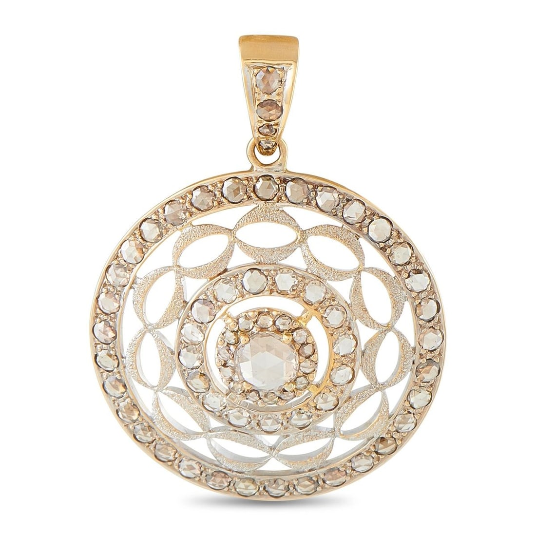 18K YELLOW GOLD 2.50CT DIAMOND PENDANT (1 of 3)