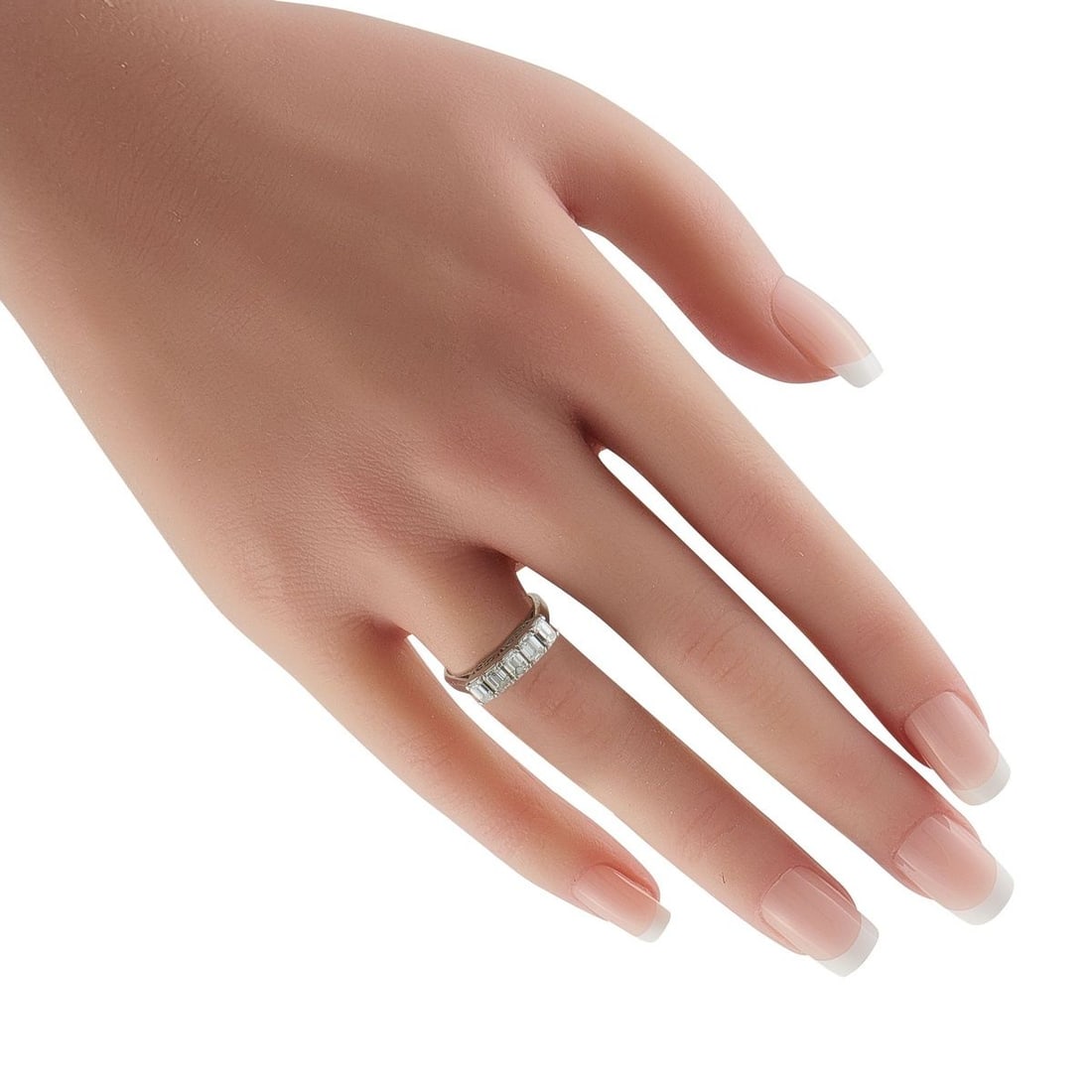 PLATINUM 1.01CT DIAMOND RING - 3