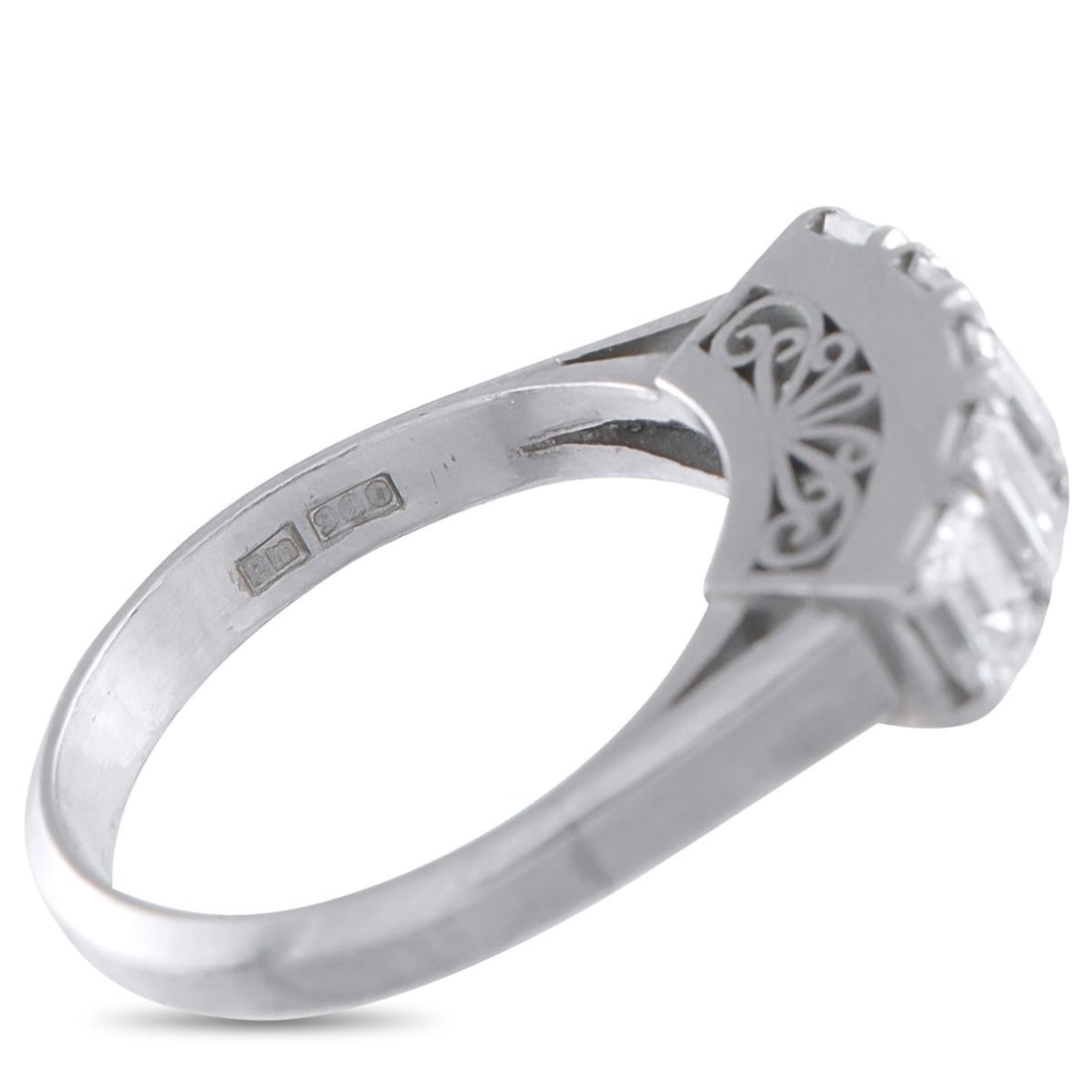 PLATINUM 1.01CT DIAMOND RING - 4