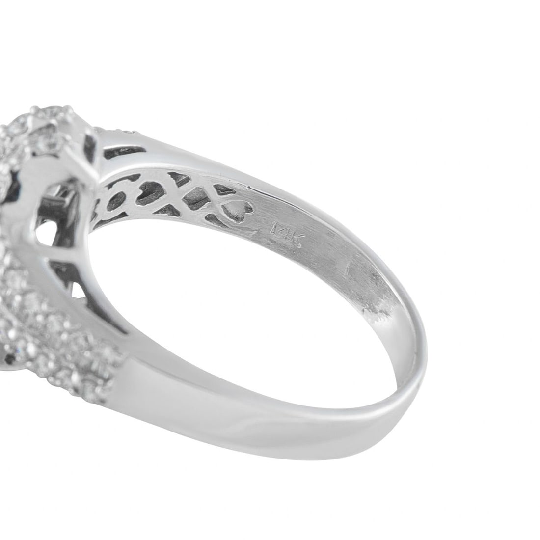 14K WHITE GOLD 1.54CT DIAMOND RING - 4