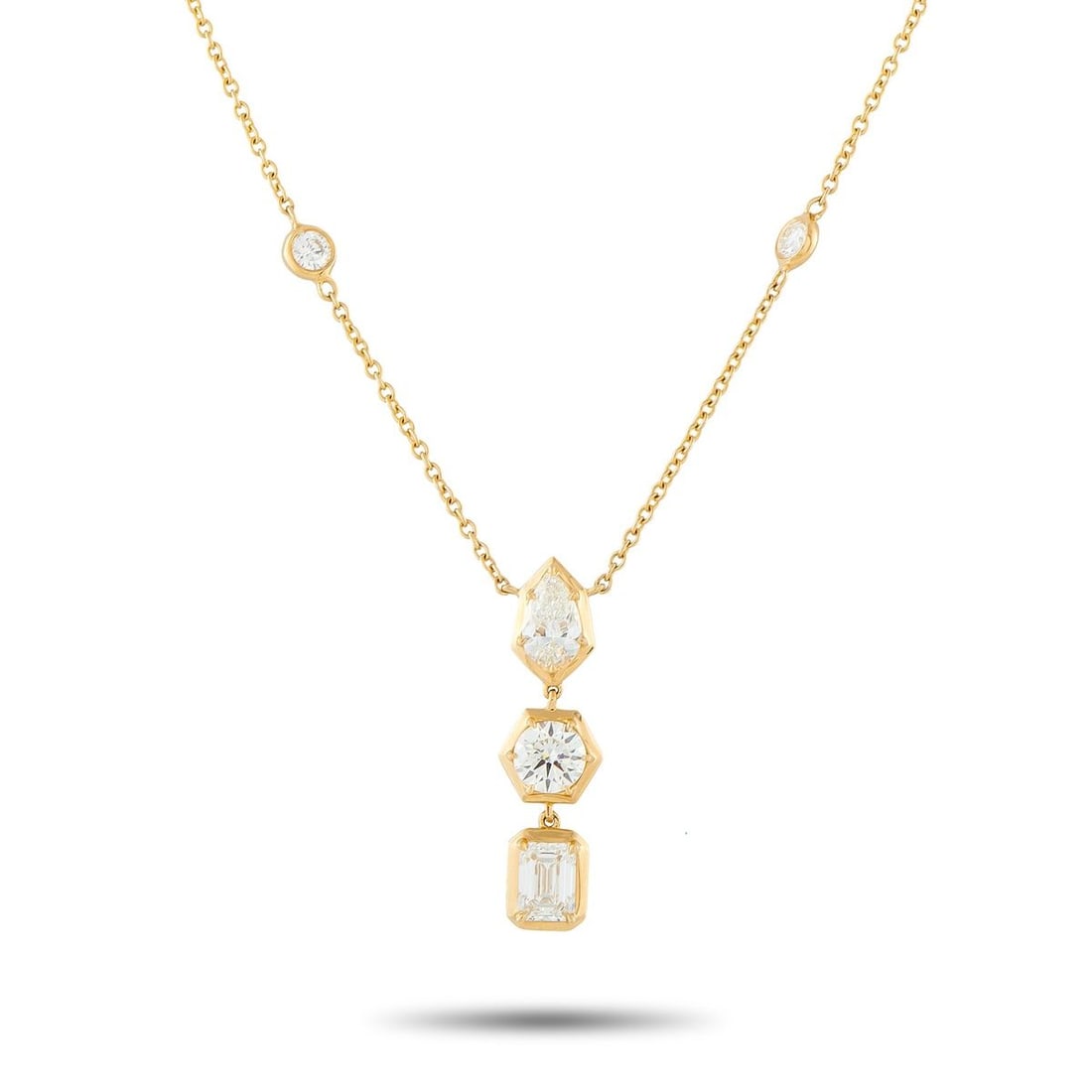 18K YELLOW GOLD 2.75CT DIAMOND NECKLACE (1 of 4)