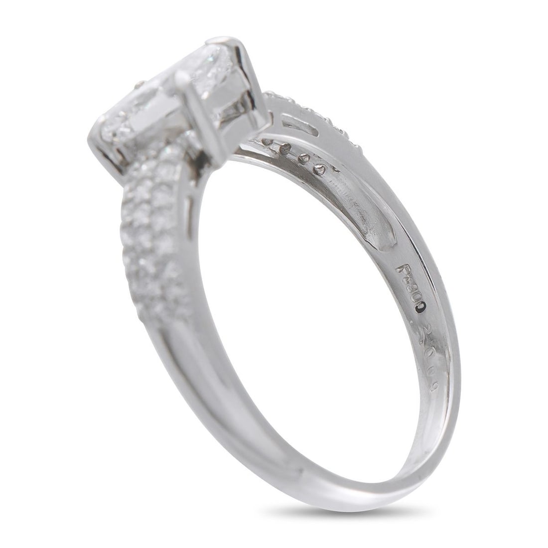 PLATINUM 2.32CT DIAMOND RING - 4