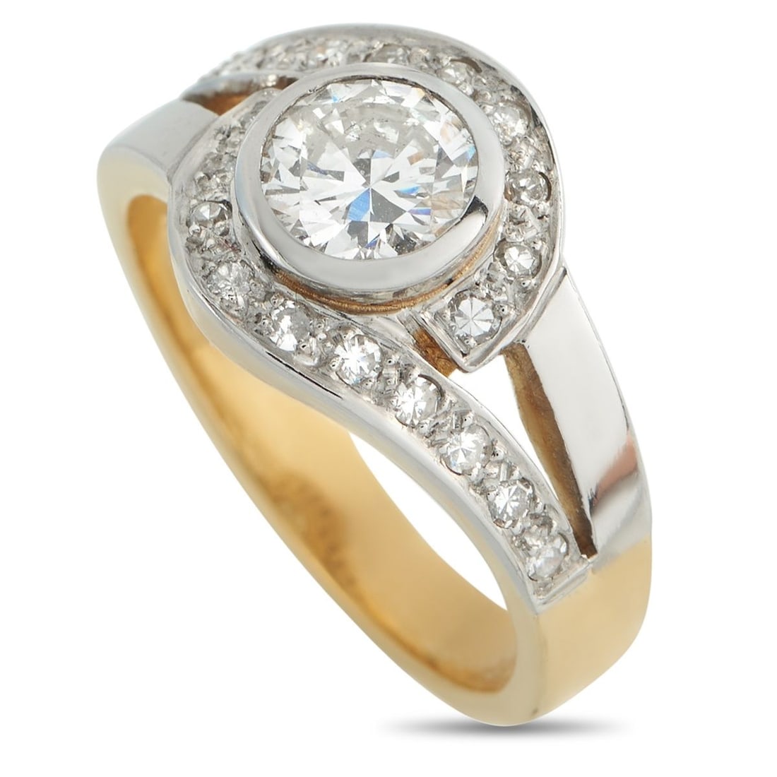 18K YELLOW GOLD 1.0CT DIAMOND RING (1 of 4)