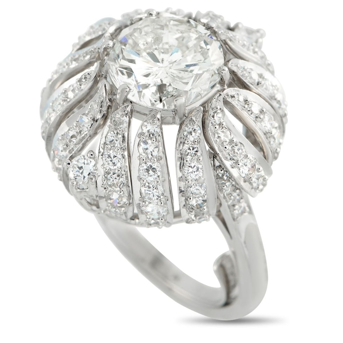 PLATINUM 3.47CT DIAMOND RING (1 of 3)