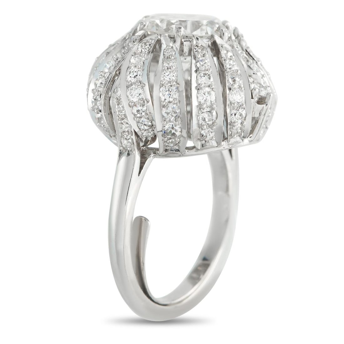 PLATINUM 3.47CT DIAMOND RING - 2