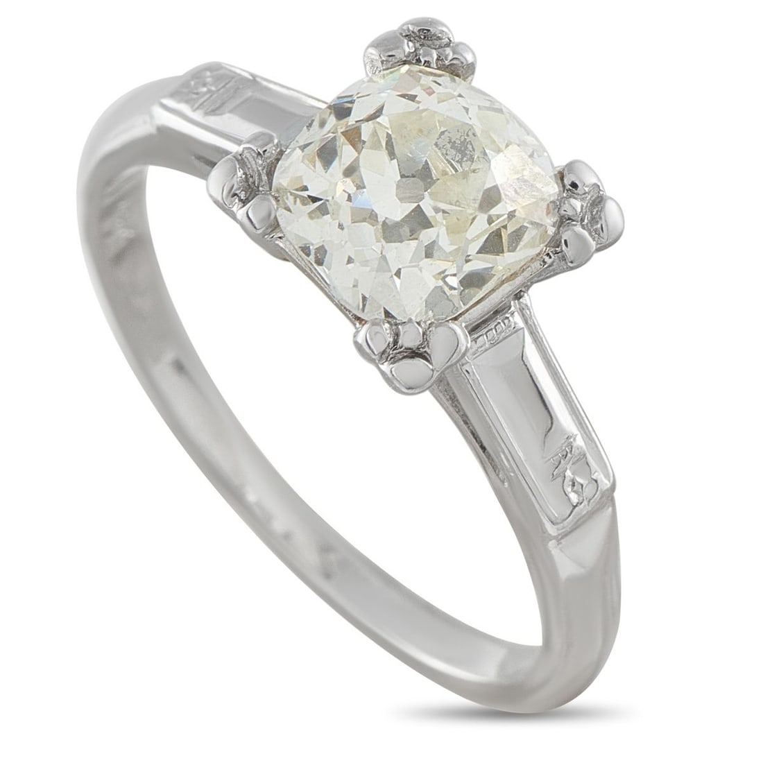 ANTIQUE 14K WHITE GOLD 1.05CT DIAMOND RING (1 of 3)