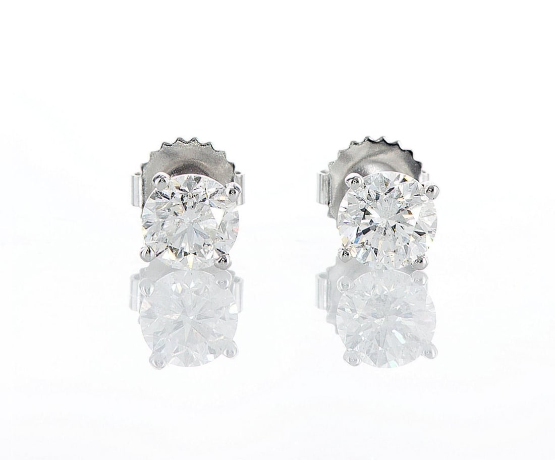 14kt White Gold 1.98ctw Diamond Earrings (1 of 2)